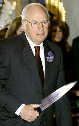 cheney con cuchillo