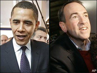 Obama Huckabee, AP